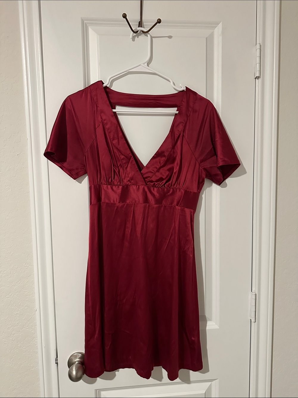 Women's V-Neck Dress with buttons